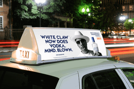 White Claw Vodka programmatic DOOH campaign creative