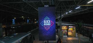 <p>A display at one of RZK&#8217;s installations in a Sao Paulo bus terminal</p>
