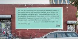 Hinge out-of-home ad campaign in New York City